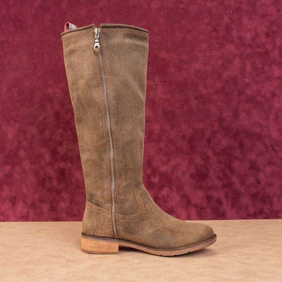 Sofft Woman Blum Brown Suede Comfortable Western Riding Zip Knee Boots 6 - Picture 10 of 10